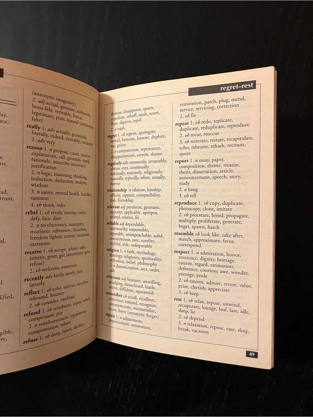 Scholastic Pocket Thesaurus Special Abridged Edition Paperback Book
